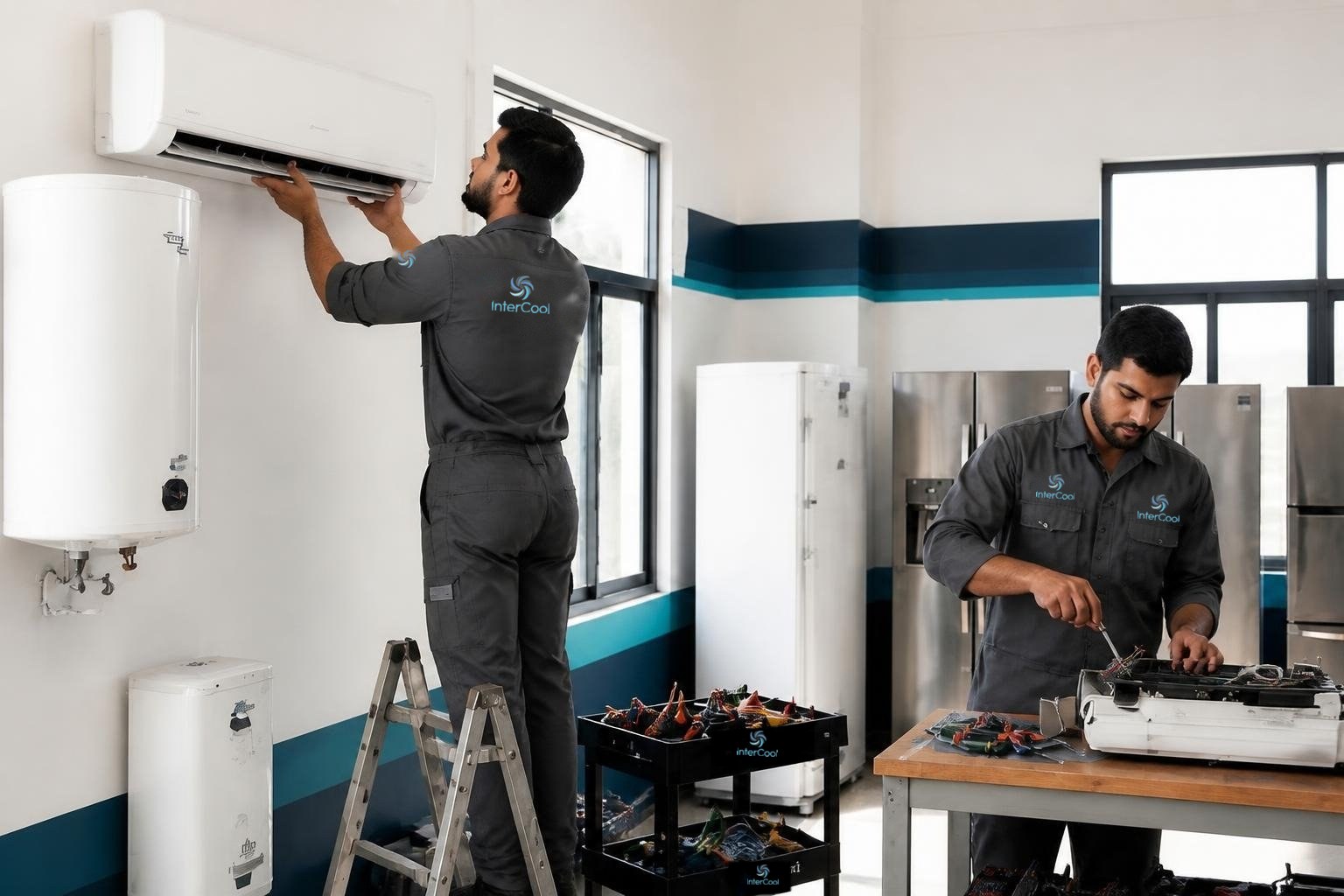 Intercool technicians at work in Lahore